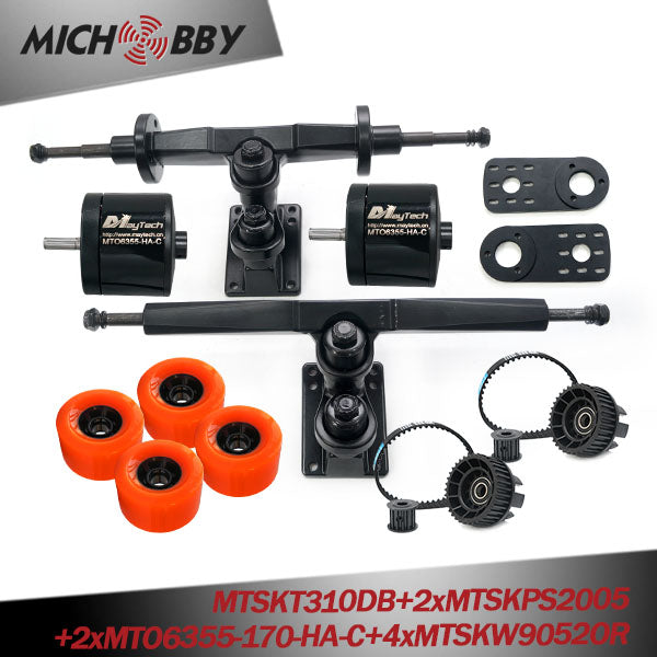 In Stock! Maytech 4-Wheel Electric Skateboard Belt Drive Motor Kit Electric Skateboard Brushless Electric Motor 83mm/90mm Wheels kits