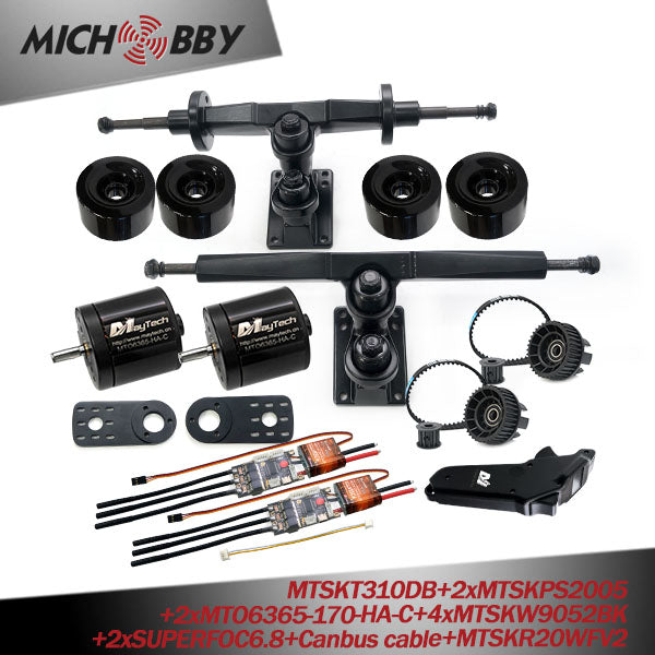 Maytech Electric Longboard Drive Kit 5065 6355 6365 6374 Brushless Dc Motor Eskateboard Remote Trucks Superfoc6.8 VESC6