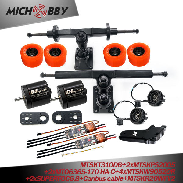 Maytech Electric Longboard Drive Kit 5065 6355 6365 6374 Brushless Dc Motor Eskateboard Remote Trucks Superfoc6.8 VESC6