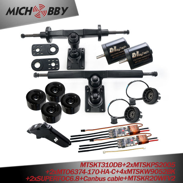 Maytech Electric Longboard Drive Kit 5065 6355 6365 6374 Brushless Dc Motor Eskateboard Remote Trucks Superfoc6.8 VESC6