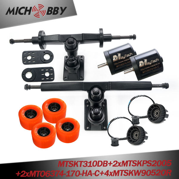 In Stock! Maytech 4-Wheel Electric Skateboard Belt Drive Motor Kit Electric Skateboard Brushless Electric Motor 83mm/90mm Wheels kits