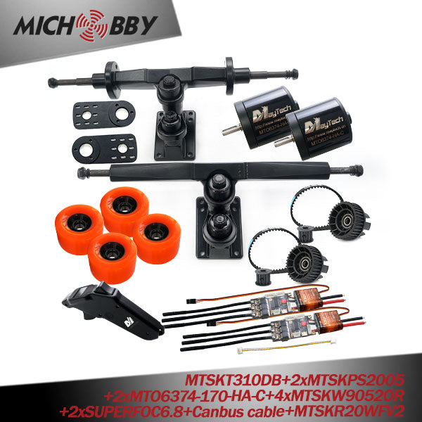 Maytech Electric Longboard Drive Kit 5065 6355 6365 6374 Brushless Dc Motor Eskateboard Remote Trucks Superfoc6.8 VESC6