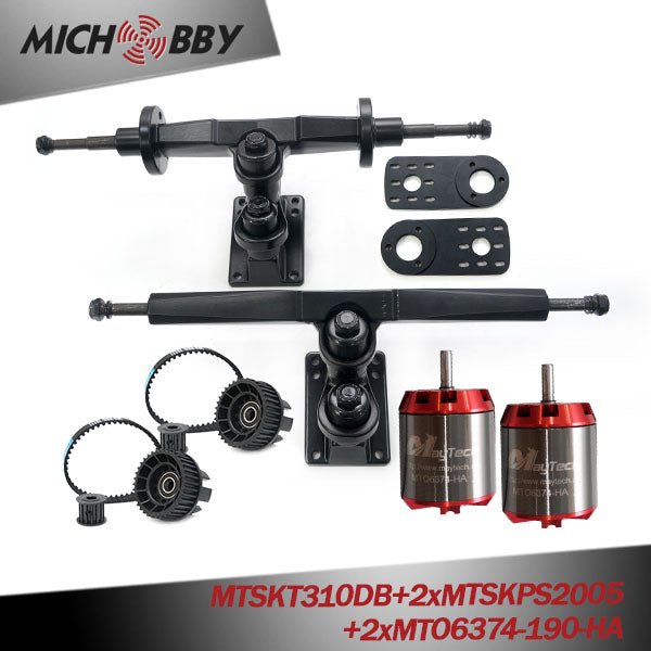 In Stock! Maytech DIY Electric Skateboard Longboard Double Kingpin Trucks and Motor Kits (Dual Drive) 5065 63mm Motors Kit