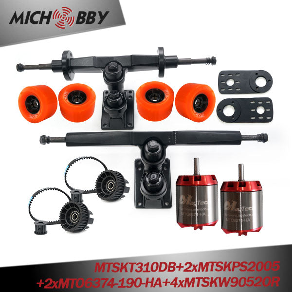 In Stock! Maytech E-Skateboard Belt Drive Truck 4 Wheel Longboard 5065/6355/6365/6374 Motors Pulleys Trucks Wheels kit