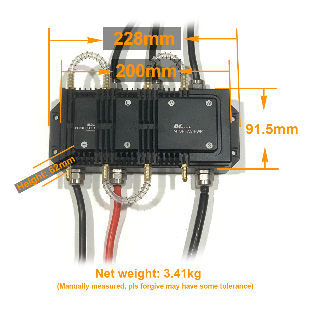 Maytech IP68 Fully Waterproof 300A VESC75 based speed controller For Electric Boat Surfboard Efoil