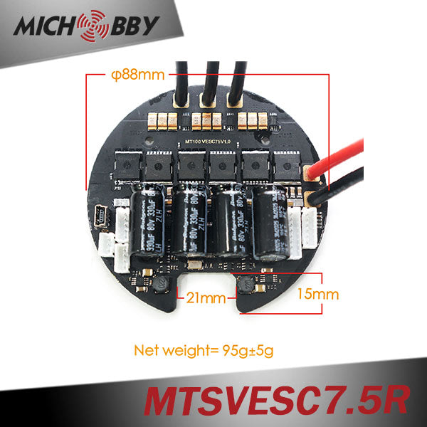 (18-75V Motor ESC Kit) Sensored 5065 70KV Open Cover Motor+ 75V VESC based controller for Robotics Electric Skateboard Longboard