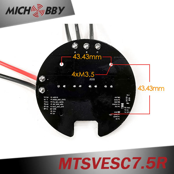 (18-75V Motor ESC Kit) Sensored 6374 90KV Open Cover Motor+ 75V VESC based controller for Robotics Electric Skateboard Longboard