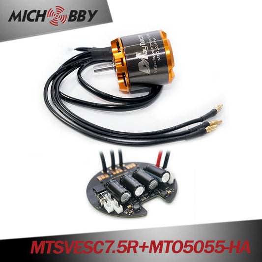 (18-75V Motor ESC Kit) Sensored 5055 70KV brushless Motor+ 75V VESC based controller for Robotics Electric Skateboard Longboard