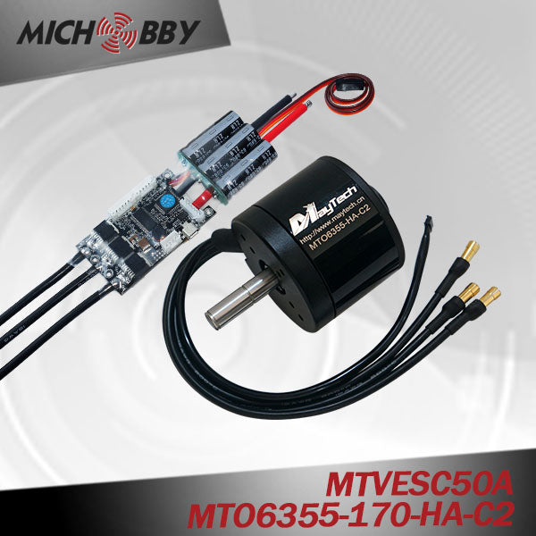 Maytech 6355 170kv electric scooter engine with closed cover and 50A VESC based controller for electric mountainboard