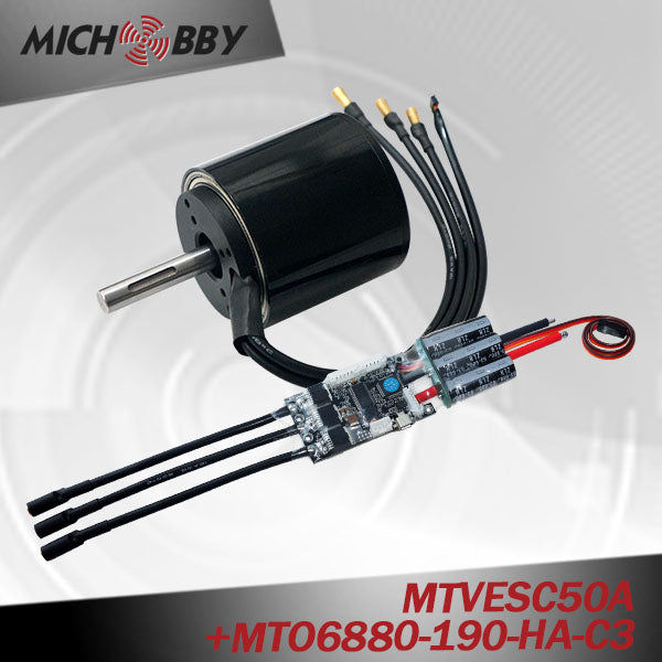 Maytech 6880 190kv brushless eletric engine with sealed cover and 50A super ESC based on Vesc for marine robots