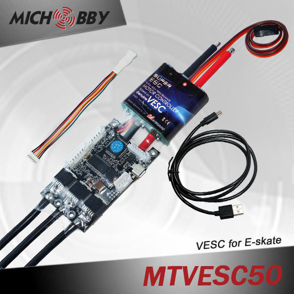 Maytech 6365 170kv brushless motor with closed motor and 50A VESC based controller for eskate