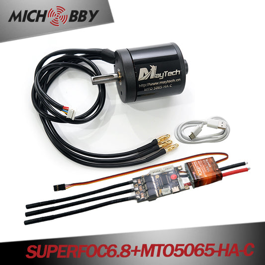 (Motor+ESC) SUPERFOC6.8 based on VESC6 Speed Controller 50A + Brushless Black Sealed Motor (battle-hardened)