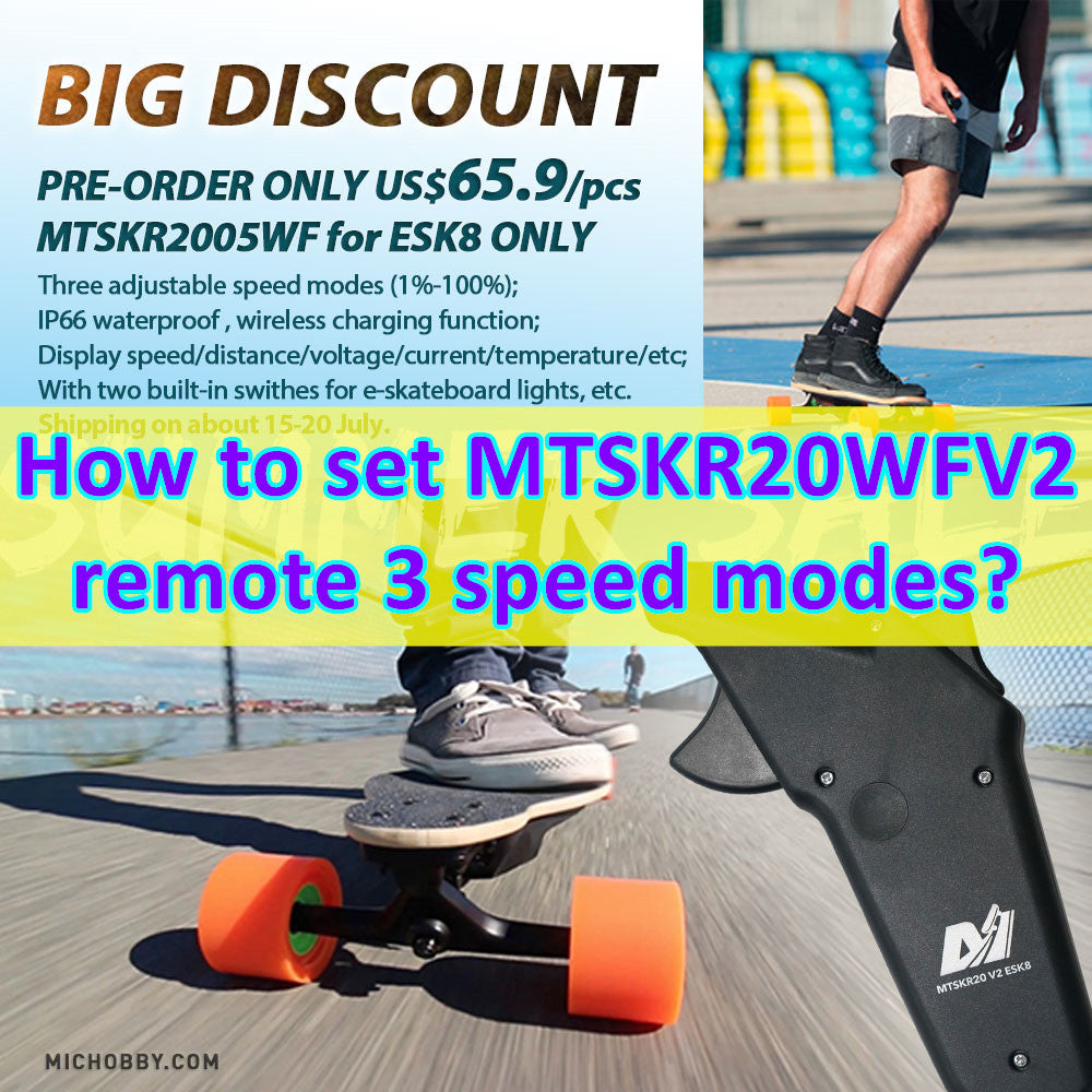How to set MTSKR20WFV2 remote 3 speed modes?