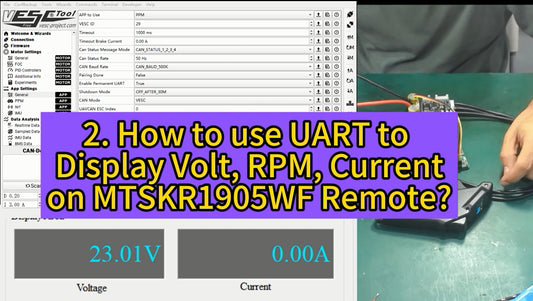 How to Display Volt, Current, RPM, Temp on Maytech Remote with TX and RX with VESCs?