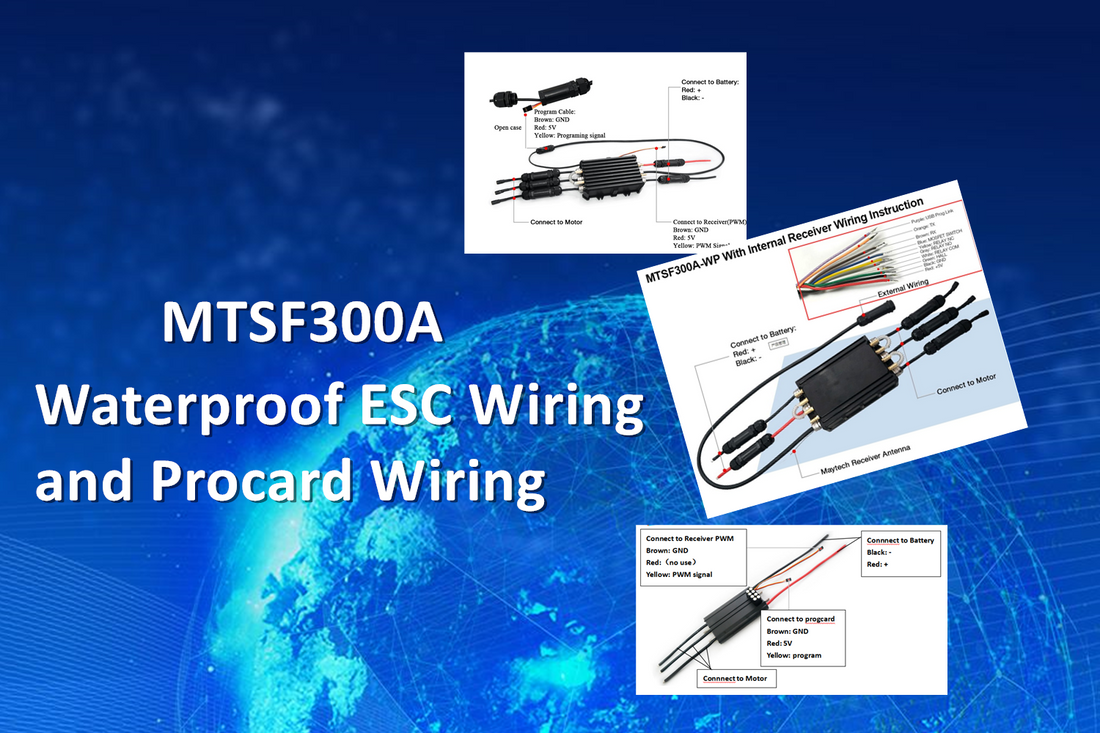 Efoil/Surfboard/Boat MTSF300A Waterproof ESC Wiring and Procard Wiring