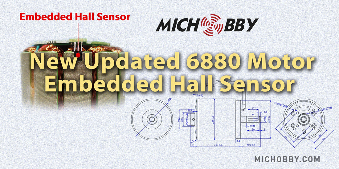 New Updated 6880 Motor With Embedded Hall Sensor and Bigger Bearing