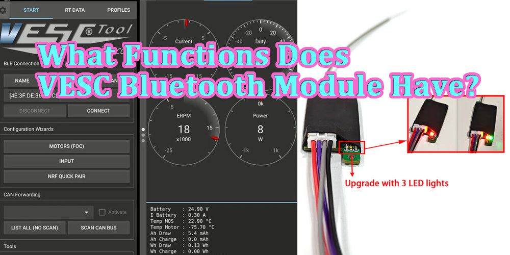 What functions does VESC bluetooth module have?