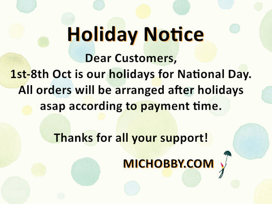 Last 8 hours to get order shipped before holidays - Holiday Notice
