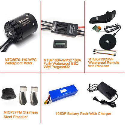 (Pro Kit) Efoil DIY Foil Assist Kit ( 6579 110KV Waterproof Motor +160A Fully Waterproof ESC + MTSKR1905WF Waterproof Remote )