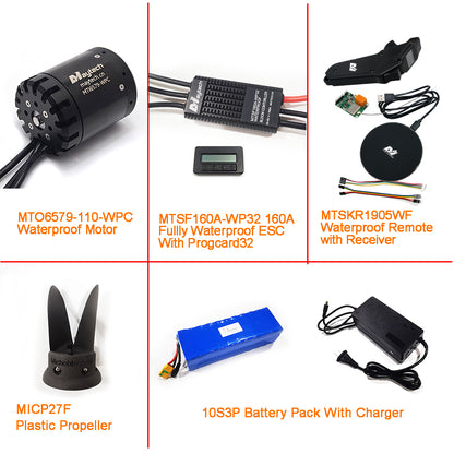 (Pro Kit) Efoil DIY Foil Assist Kit ( 6579 110KV Waterproof Motor +160A Fully Waterproof ESC + MTSKR1905WF Waterproof Remote )