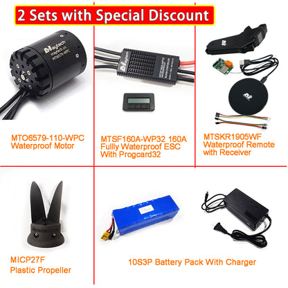 (Pro Kit) Efoil DIY Foil Assist Kit ( 6579 110KV Waterproof Motor +160A Fully Waterproof ESC + MTSKR1905WF Waterproof Remote )