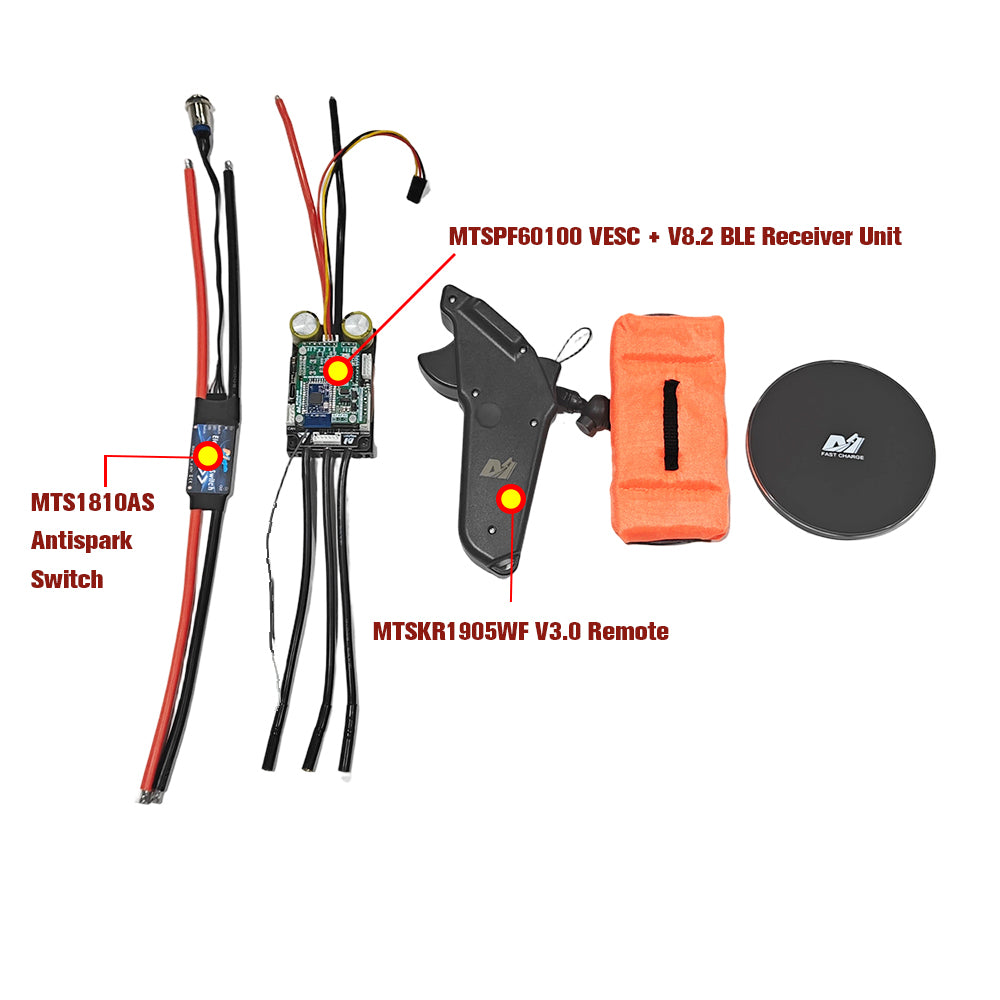 Maytech V8.2 Bluetooth Module + 60100 VESC + MTSKR1905WF V3 Remote for Efoil SUP Electric Skateboard