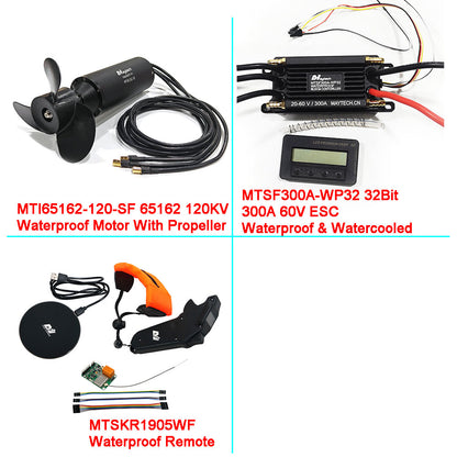 Maytech Fully Waterproof Efoil Kit 65162 65161 Motor + 300A 32Bit ESC + 1905WF Remote + MTS2009AS Switch + 12V 30W Water Pump