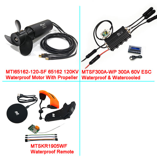 (Plug and Play) Maytech Fully Waterproof Efoil Kits with MTI65162 Motor + 300A ESC + 1905WF Remote + Progcard