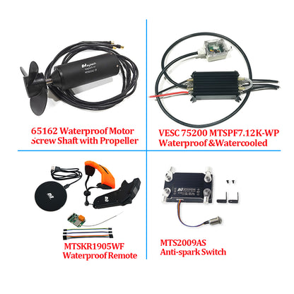 Maytech Efoil Kit ( 65162 Waterproof Motor + Waterproof VESC75200 + V3 Remote ) With or Without Anti-spark switch or Waterpump