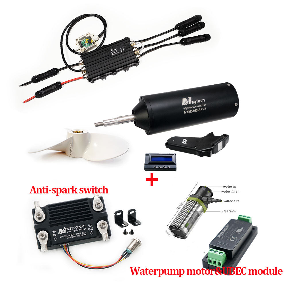 Maytech Fully Waterproof Efoil Kits 65162 Motor 300A ESC 1905WF Remote 300A Switch and Waterpump Motor