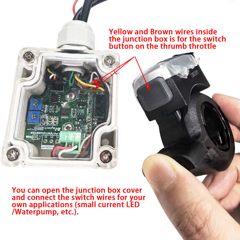 Maytech thumb throttle PWM / Analog Signal for electric bike Electric Boat Jetski 24V/36V/48V