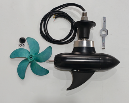 12,500W 198KG Thrust Maytech MTED120 Electric Steerable POD Drive Motor With Propeller For Sailboats Electric Hydropfoil Boat