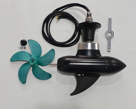 12,500W 198KG Thrust Maytech MTED120 Electric Steerable POD Drive Motor With Propeller For Sailboats Electric Hydropfoil Boat