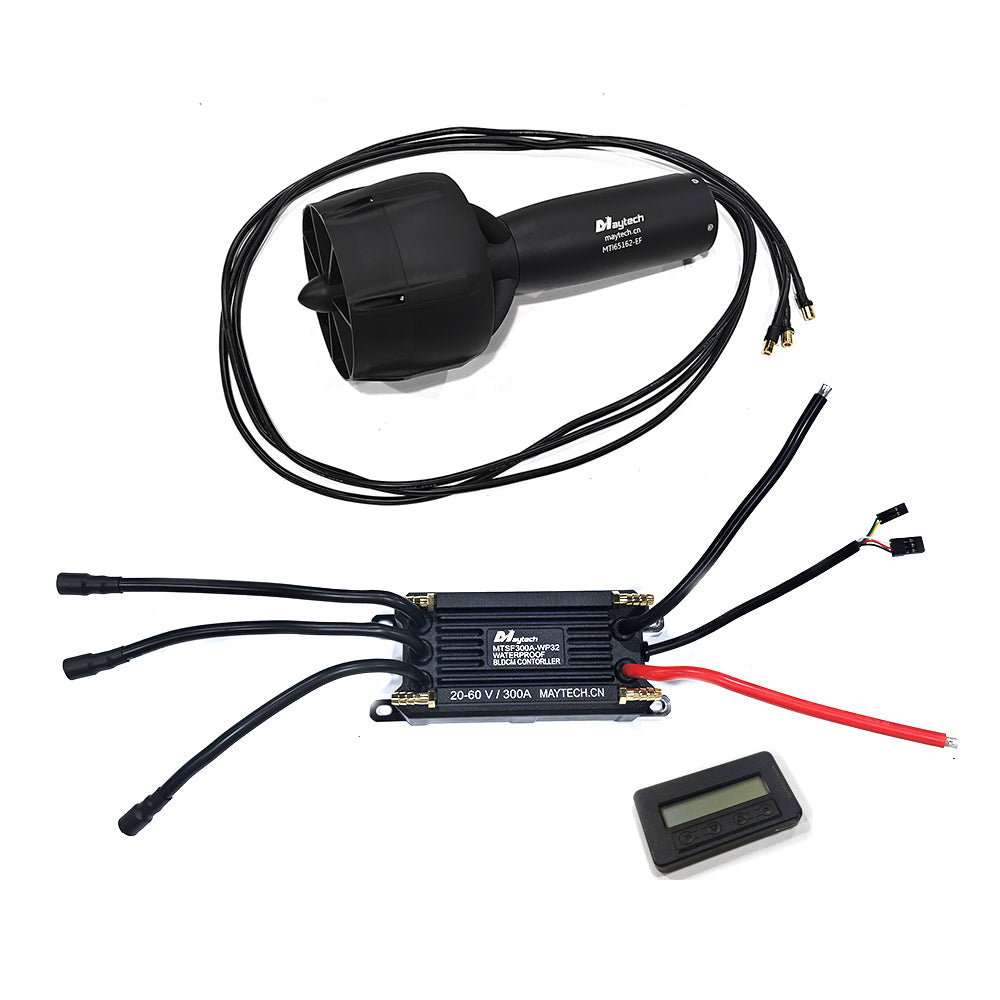 5.5KW 45.6kgf Efoil Kit Maytech 30-48V MTED65 65162 65161 Waterproof Motor With Propeller + 300A 32Bit ESC + 1905WF Remote + MTS2009AS Switch + 12V 30W Water Pump