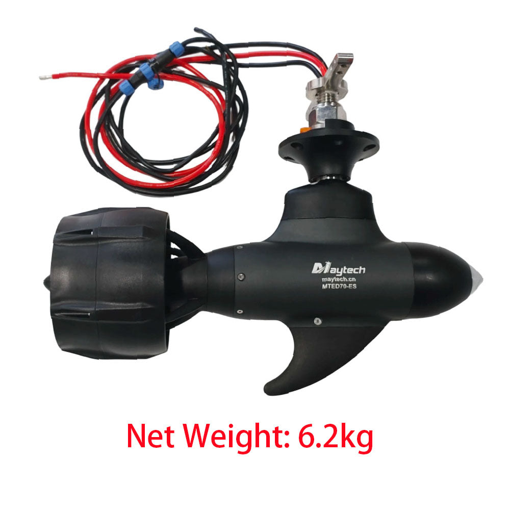 7.6KW 58.5KGf Thrust Maytech MTED70-E Electric Steerable POD Motor with Built-in ESC Electric Outboard Trolling Motor 10HP POD Drives for Efoil Surf Inflatable Electric Kayak Boat