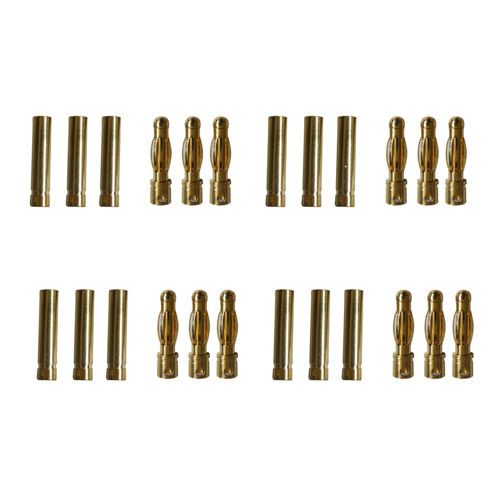 Amass 4.0mm 4mm Gold Banana Bullet Connector Plug Male Female for RC Battery ESC Motor