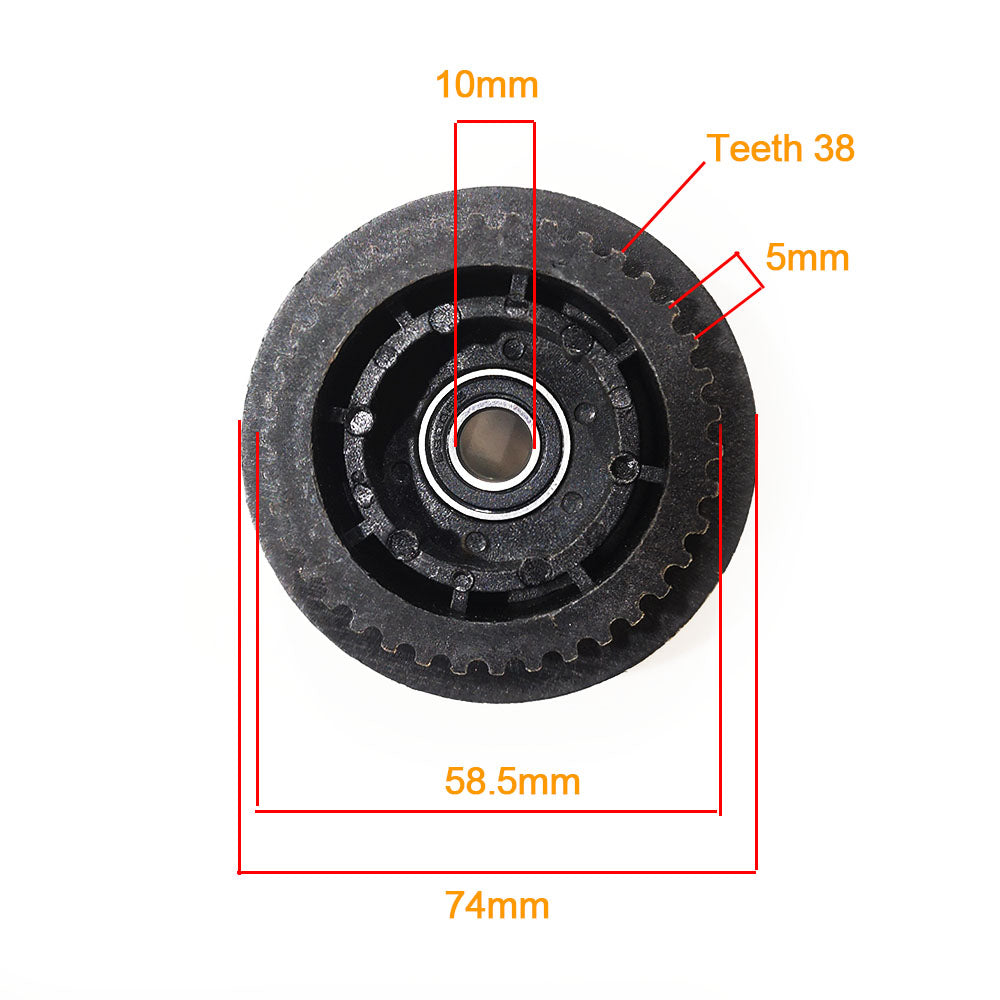 In Stock! Electric Skateboard 5M Pulleys 8mm shaft Motor Pulley HTD255mm-5M Belt Wheel Pulley Set