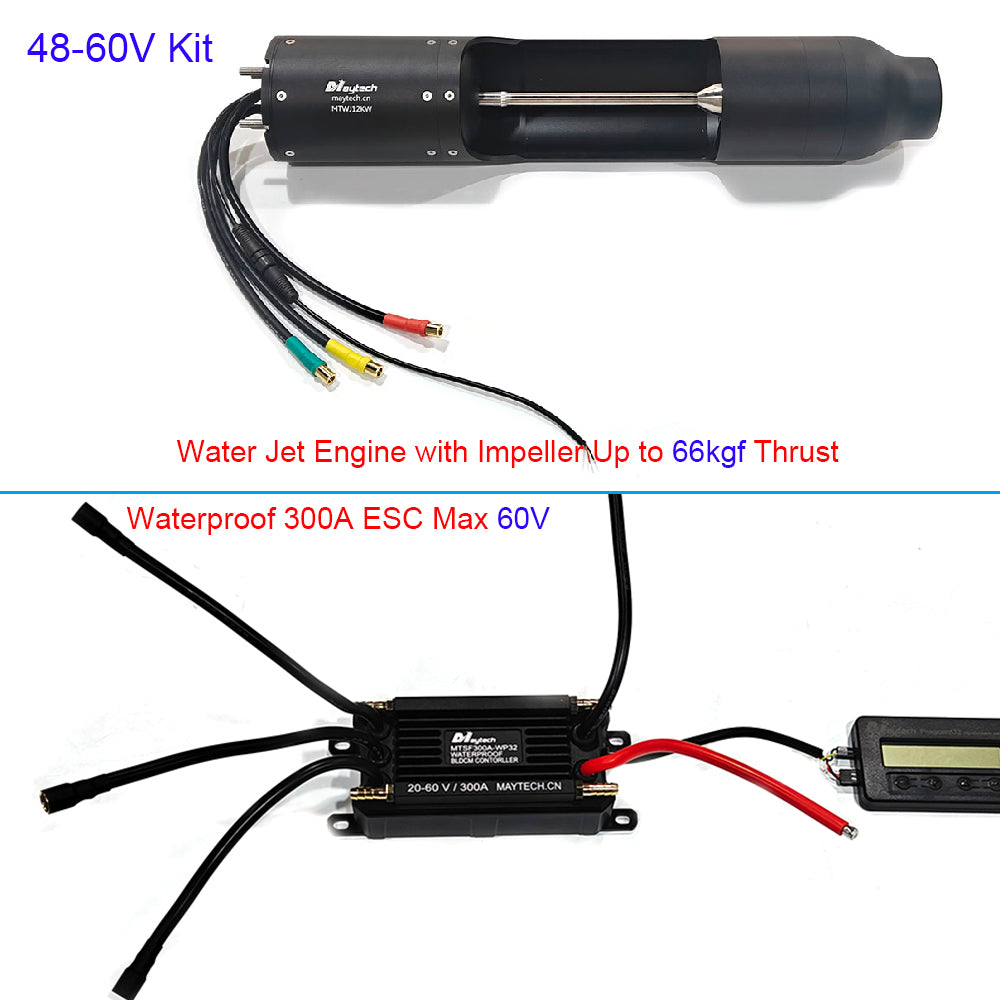 Max 72V Electric Jetsurf Kit Maytech Electric Water Jet Pump With Waterproof ESC Remote Kit For Electric JetSki Jet Kayak Jetboard