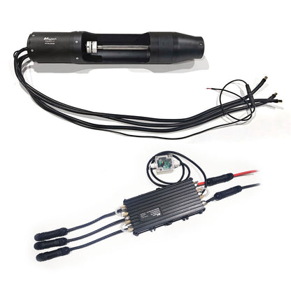 60V 111KG Thrust Electric Jetpump Kit MTWJ20KW Electric Waterjet 500A ESC Remote for Electric Jet Tender Electric Yachts Boats Catamarans