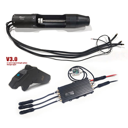 60V 111KG Thrust Electric Jetpump Kit MTWJ20KW Electric Waterjet 500A ESC Remote for Electric Jet Tender Electric Yachts Boats Catamarans
