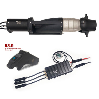 60V 111KG Thrust Electric Jetpump Kit MTWJ20KW Electric Waterjet 500A ESC Remote for Electric Jet Tender Electric Yachts Boats Catamarans