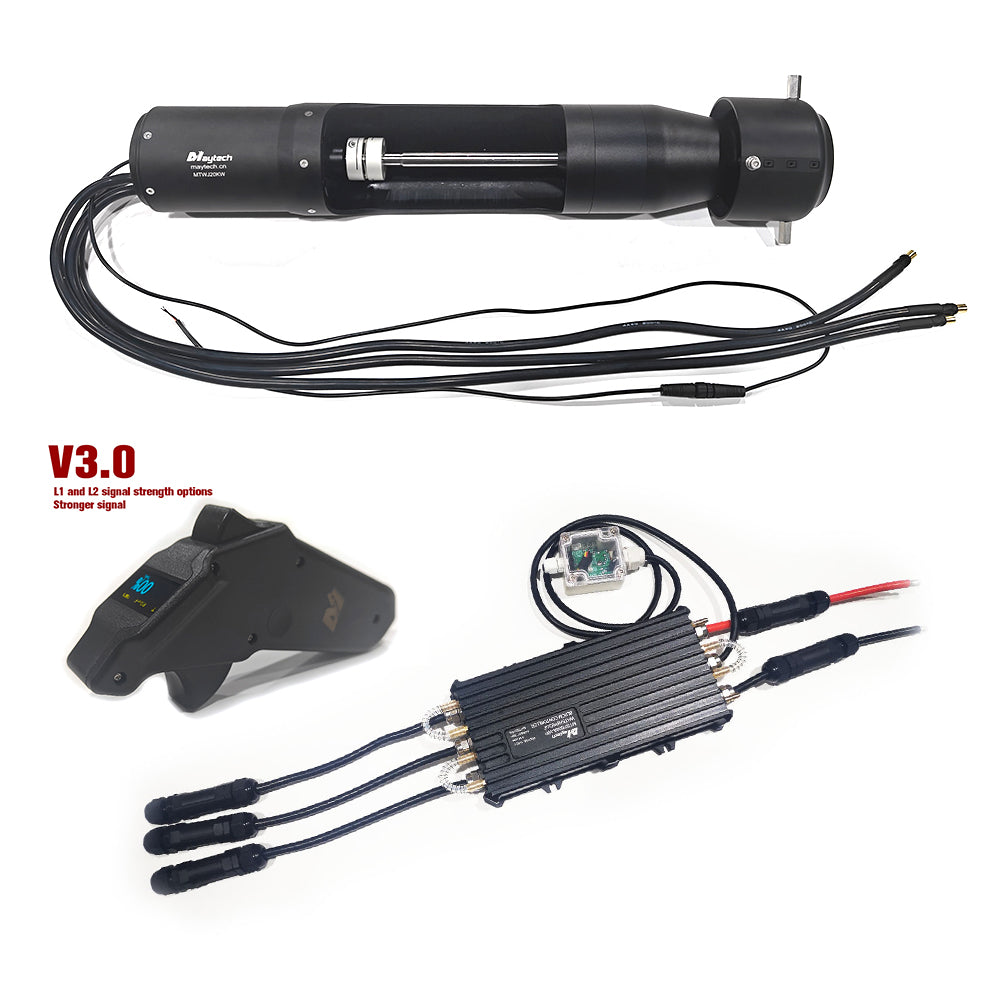 60V 111KG Thrust Electric Jetpump Kit MTWJ20KW Electric Waterjet 500A ESC Remote for Electric Jet Tender Electric Yachts Boats Catamarans