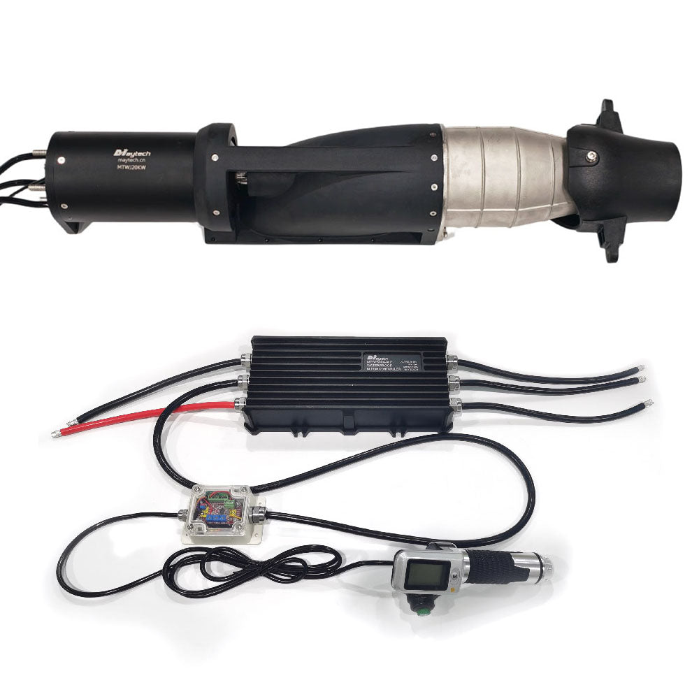 60V 111KG Thrust Electric Jetpump Kit MTWJ20KW Electric Waterjet 500A ESC Remote for Electric Jet Tender Electric Yachts Boats Catamarans