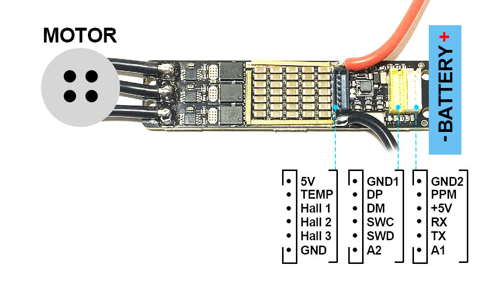 (Mini Motor ESC Kit) Sensored 2830 600KV/800KV brushless Motor+ Mini VESC based controller
