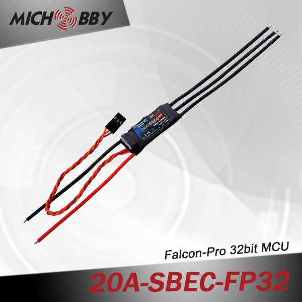 20A 4S FP Brushless ESC 32bit Speed Controller for RC Airplanes MT20A‐SBEC‐FP32