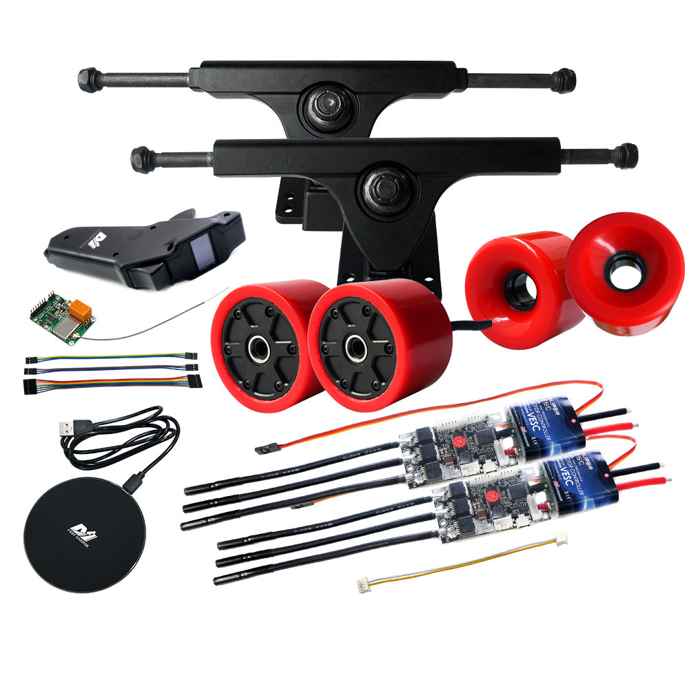 In Stock! 70mm Electric hub motor kit dual hub motors electric skateboard kit 50A VESC4/VESC6 controllers