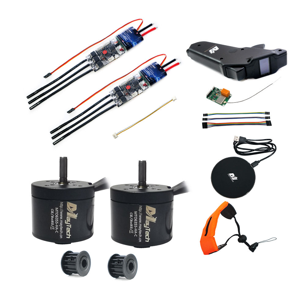 Group D1 Electric Skateboard Kit - Dual 6355 Motors and 50A VESC4 or VESC6 based Controllers