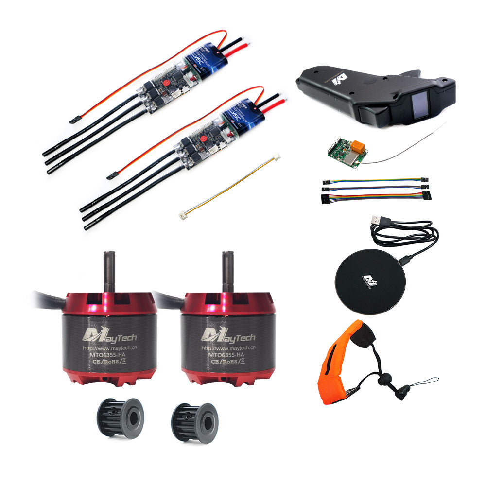 Group D1 Electric Skateboard Kit - Dual 6355 Motors and 50A VESC4 or VESC6 based Controllers