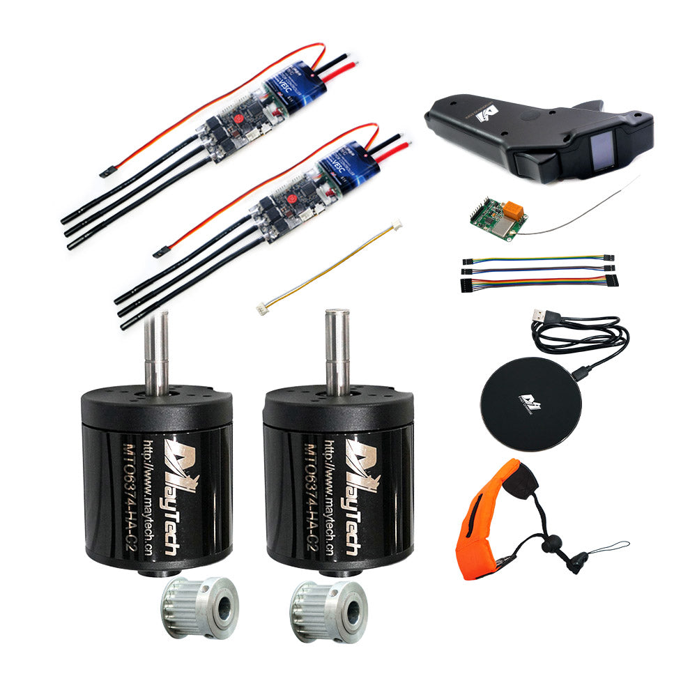 Group D3 Electric Skateboard Kit - Dual 6374 Motors and 50A VESC4 or VESC6 based Controllers