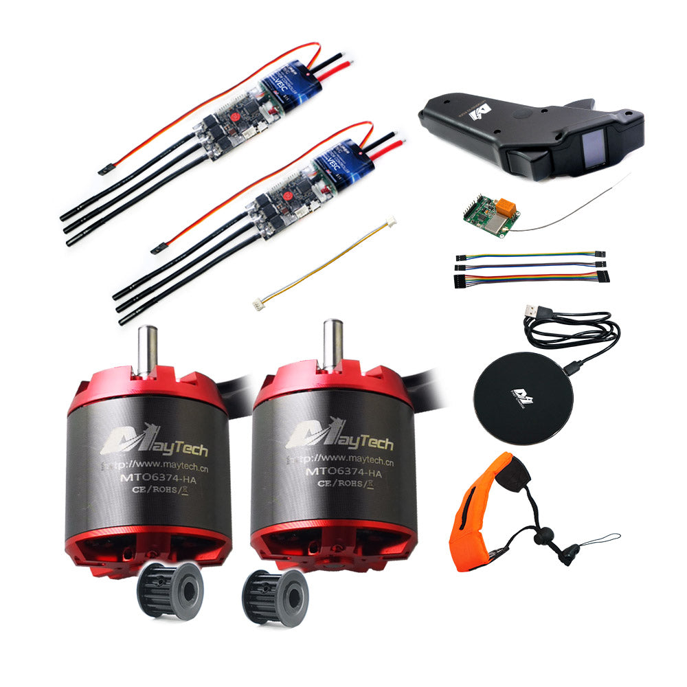 Group D3 Electric Skateboard Kit - Dual 6374 Motors and 50A VESC4 or VESC6 based Controllers